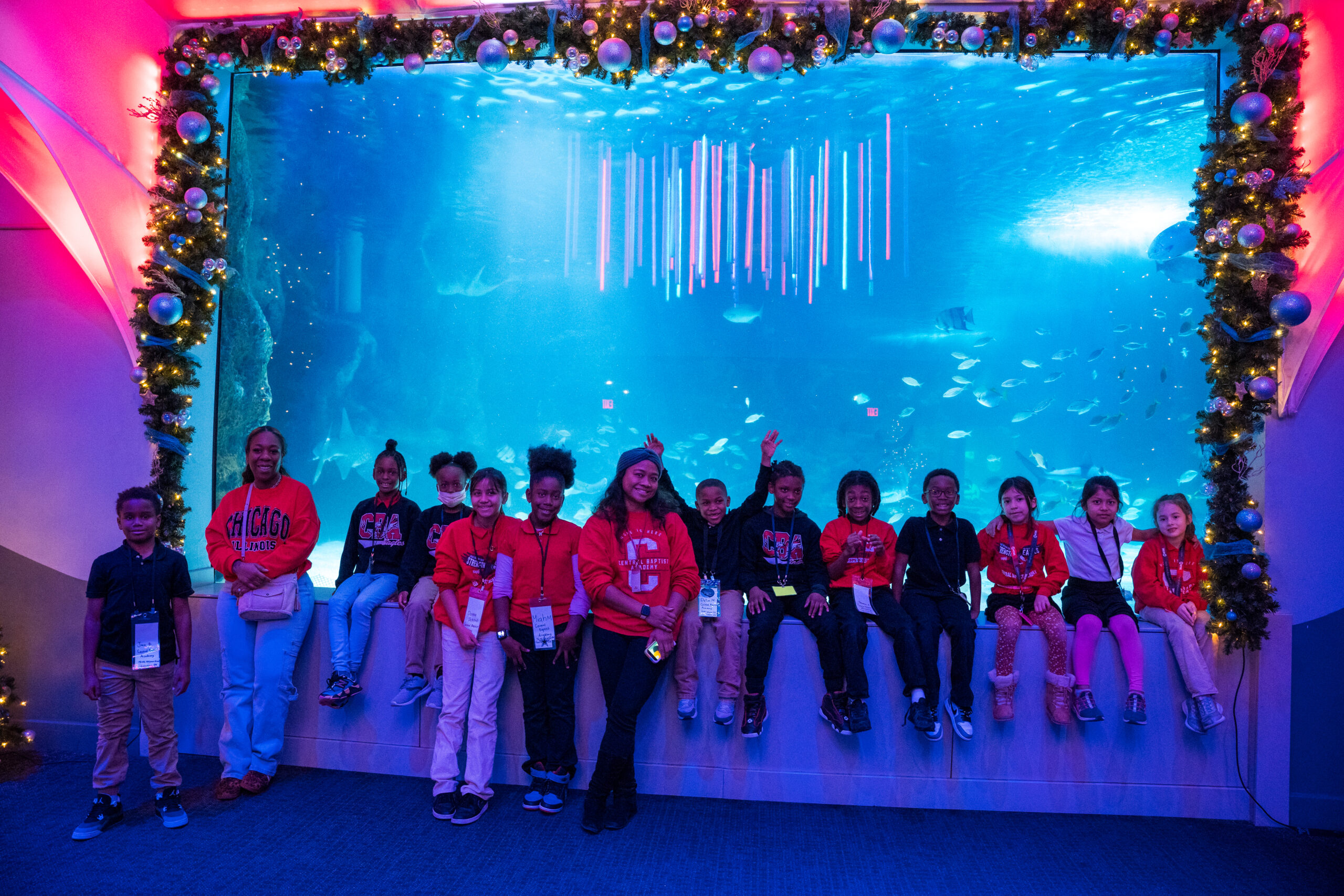 CBA students at the aquarium field trip